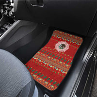 Mexico Merry Christmas Car Mats Mexican Cultural Emblem Xmas Style - Wonder Print Shop
