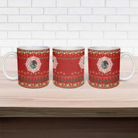 Mexico Merry Christmas Ceramic Mug Mexican Cultural Emblem Xmas Style - Wonder Print Shop
