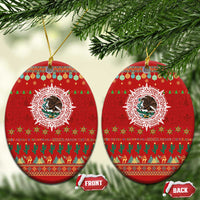 Mexico Merry Christmas Ceramic Ornament Mexican Cultural Emblem Xmas Style - Wonder Print Shop