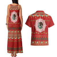 Mexico Merry Christmas Couples Matching Tank Maxi Dress and Hawaiian Shirt Mexican Cultural Emblem Xmas Style - Wonder Print Shop