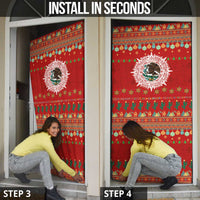 Mexico Merry Christmas Door Cover Mexican Cultural Emblem Xmas Style - Wonder Print Shop