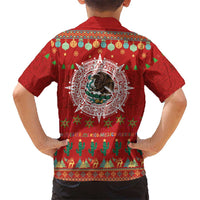 Mexico Merry Christmas Family Matching Puletasi and Hawaiian Shirt Mexican Cultural Emblem Xmas Style - Wonder Print Shop