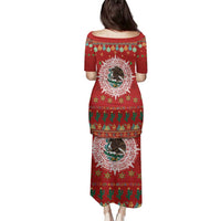 Mexico Merry Christmas Family Matching Puletasi and Hawaiian Shirt Mexican Cultural Emblem Xmas Style - Wonder Print Shop