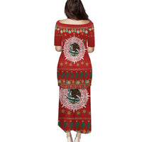 Mexico Merry Christmas Family Matching Puletasi and Hawaiian Shirt Mexican Cultural Emblem Xmas Style - Wonder Print Shop