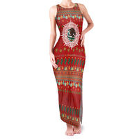 Mexico Merry Christmas Family Matching Tank Maxi Dress and Hawaiian Shirt Mexican Cultural Emblem Xmas Style - Wonder Print Shop