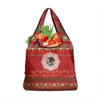 Mexico Merry Christmas Grocery Bag Mexican Cultural Emblem Xmas Style - Wonder Print Shop