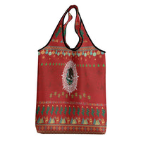 Mexico Merry Christmas Grocery Bag Mexican Cultural Emblem Xmas Style - Wonder Print Shop