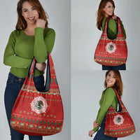 Mexico Merry Christmas Grocery Bag Mexican Cultural Emblem Xmas Style - Wonder Print Shop