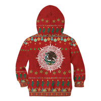 Mexico Merry Christmas Kid Hoodie Mexican Cultural Emblem Xmas Style - Wonder Print Shop