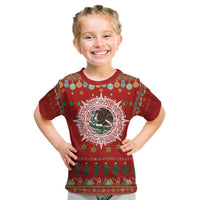 Mexico Merry Christmas Kid T Shirt Mexican Cultural Emblem Xmas Style - Wonder Print Shop
