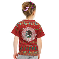 Mexico Merry Christmas Kid T Shirt Mexican Cultural Emblem Xmas Style - Wonder Print Shop