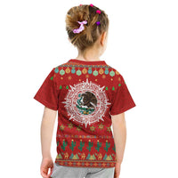 Mexico Merry Christmas Kid T Shirt Mexican Cultural Emblem Xmas Style - Wonder Print Shop