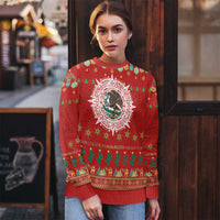Mexico Merry Christmas Ugly Christmas Sweater Mexican Cultural Emblem Xmas Style - Wonder Print Shop