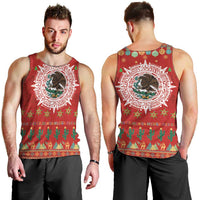 Mexico Merry Christmas Men Tank Top Mexican Cultural Emblem Xmas Style - Wonder Print Shop