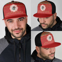 Mexico Merry Christmas Mesh Trucker Cap Mexican Cultural Emblem Xmas Style - Wonder Print Shop