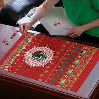 Mexico Merry Christmas Puzzle Mexican Cultural Emblem Xmas Style - Wonder Print Shop