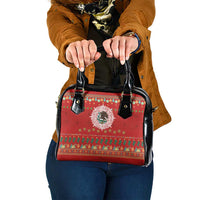 Mexico Merry Christmas Shoulder Handbag Mexican Cultural Emblem Xmas Style - Wonder Print Shop