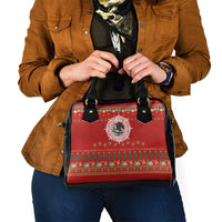 Mexico Merry Christmas Shoulder Handbag Mexican Cultural Emblem Xmas Style - Wonder Print Shop