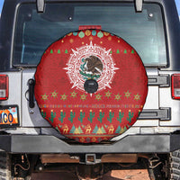 Mexico Merry Christmas Spare Tire Cover Mexican Cultural Emblem Xmas Style - Wonder Print Shop