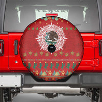 Mexico Merry Christmas Spare Tire Cover Mexican Cultural Emblem Xmas Style - Wonder Print Shop