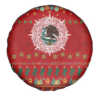 Mexico Merry Christmas Spare Tire Cover Mexican Cultural Emblem Xmas Style - Wonder Print Shop