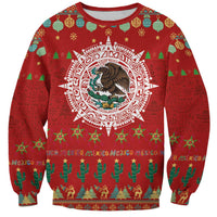 Mexico Merry Christmas Sweatshirt Mexican Cultural Emblem Xmas Style - Wonder Print Shop