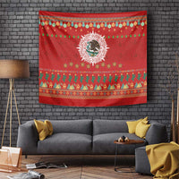 Mexico Merry Christmas Tapestry Mexican Cultural Emblem Xmas Style - Wonder Print Shop