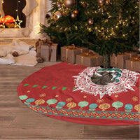 Mexico Merry Christmas Tree Skirt Mexican Cultural Emblem Xmas Style - Wonder Print Shop