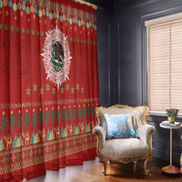 Mexico Merry Christmas Window Curtain Mexican Cultural Emblem Xmas Style - Wonder Print Shop