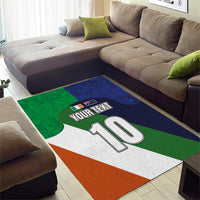 Custom Ireland and Australia Area Rug Shamrocks and Aboriginal Art