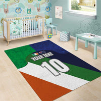 Custom Ireland and Australia Area Rug Shamrocks and Aboriginal Art