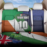 Custom Ireland and Australia Back Car Seat Cover Shamrocks and Aboriginal Art