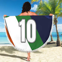 Custom Ireland and Australia Beach Blanket Shamrocks and Aboriginal Art