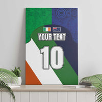 Custom Ireland and Australia Canvas Wall Art Shamrocks and Aboriginal Art