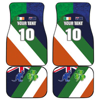 Custom Ireland and Australia Car Mats Shamrocks and Aboriginal Art