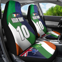 Custom Ireland and Australia Car Seat Cover Shamrocks and Aboriginal Art
