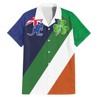 Custom Ireland and Australia Family Matching Mermaid Dress and Hawaiian Shirt Shamrocks and Aboriginal Art