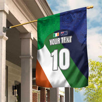 Custom Ireland and Australia Garden Flag Shamrocks and Aboriginal Art