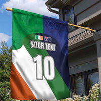 Custom Ireland and Australia Garden Flag Shamrocks and Aboriginal Art