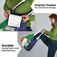 Custom Ireland and Australia Grocery Bag Shamrocks and Aboriginal Art