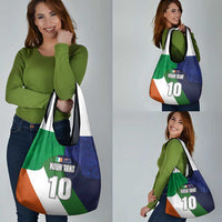 Custom Ireland and Australia Grocery Bag Shamrocks and Aboriginal Art