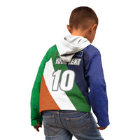 Custom Ireland and Australia Kid Hoodie Shamrocks and Aboriginal Art
