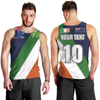 Custom Ireland and Australia Men Tank Top Shamrocks and Aboriginal Art