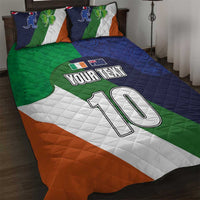 Custom Ireland and Australia Quilt Bed Set Shamrocks and Aboriginal Art
