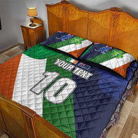 Custom Ireland and Australia Quilt Bed Set Shamrocks and Aboriginal Art