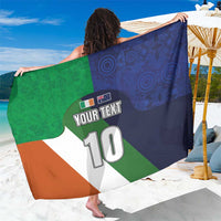 Custom Ireland and Australia Sarong Shamrocks and Aboriginal Art