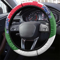 Ireland and Australia Steering Wheel Cover Shamrocks and Aboriginal Art