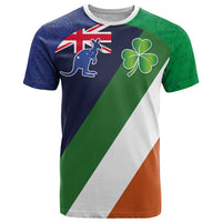 Custom Ireland and Australia T Shirt Shamrocks and Aboriginal Art
