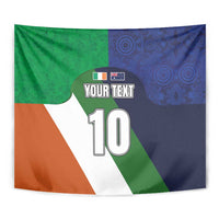 Custom Ireland and Australia Tapestry Shamrocks and Aboriginal Art