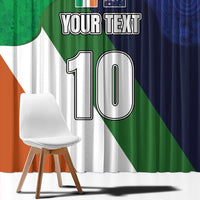 Custom Ireland and Australia Window Curtain Shamrocks and Aboriginal Art